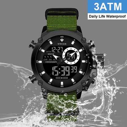 Reloj Militar Deportivo WWOOR - Resistente al Agua - Entrega Rápida