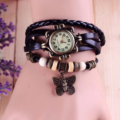 Reloj Mujer Vintage de Cuero Envuelto - Wal-Joy