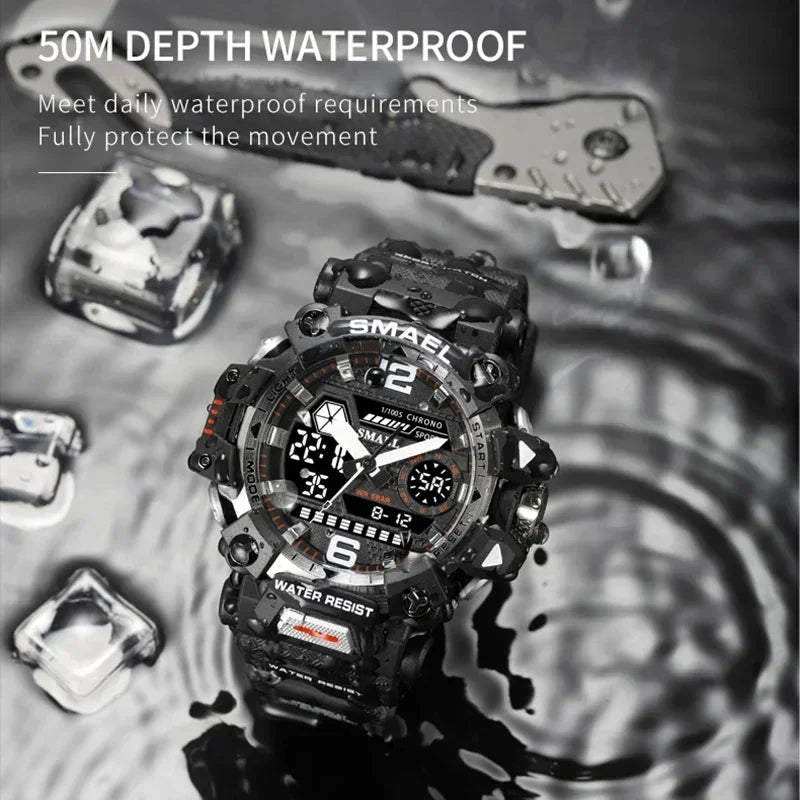 Reloj Deportivo Militar Digital SMAEL 8072 - Resistente al Agua 50m