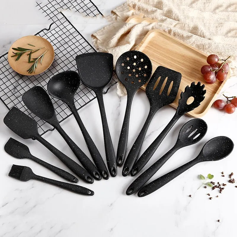 🍳 Set de Utensilios de Cocina de Silicona Premium (10 Piezas) - ¡Cocina con Elegancia y Sofisticación! 🍴