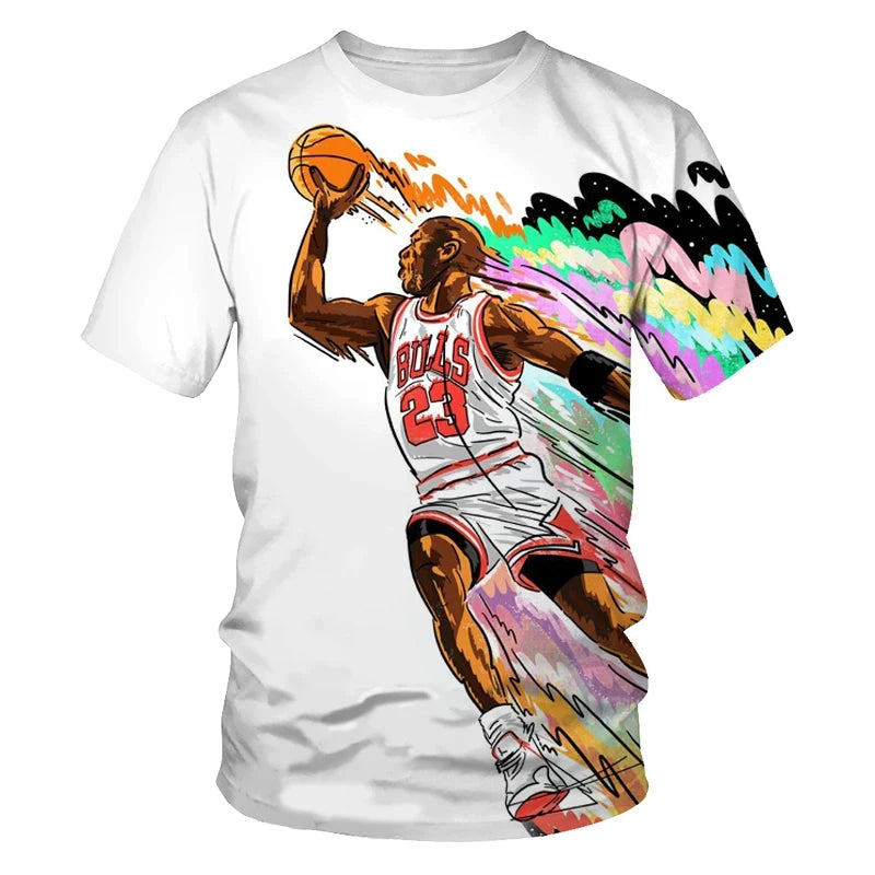 ¡Camiseta Estampada 3D Basketball Star para Niños - Colección Verano 2023! 🏀 ¡Sumérgete en el Lujo del Baloncesto con Estilo y Elegancia Infinita para tus Pequeños Campeones! 🌟