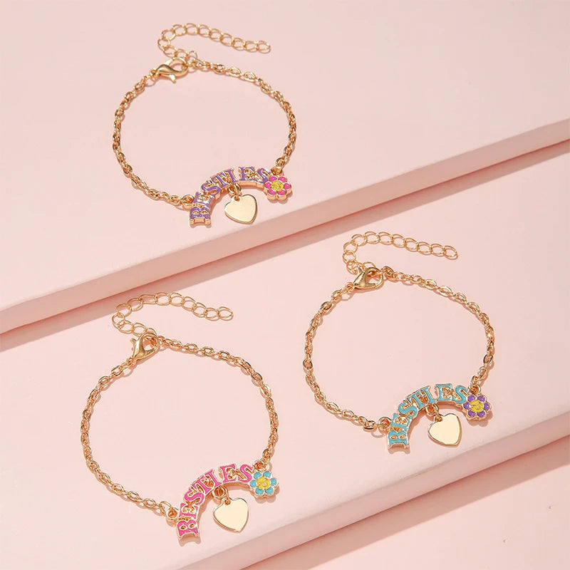 Set de 3 Pulseras Besties: Celebrando la Amistad Eterna 🌸