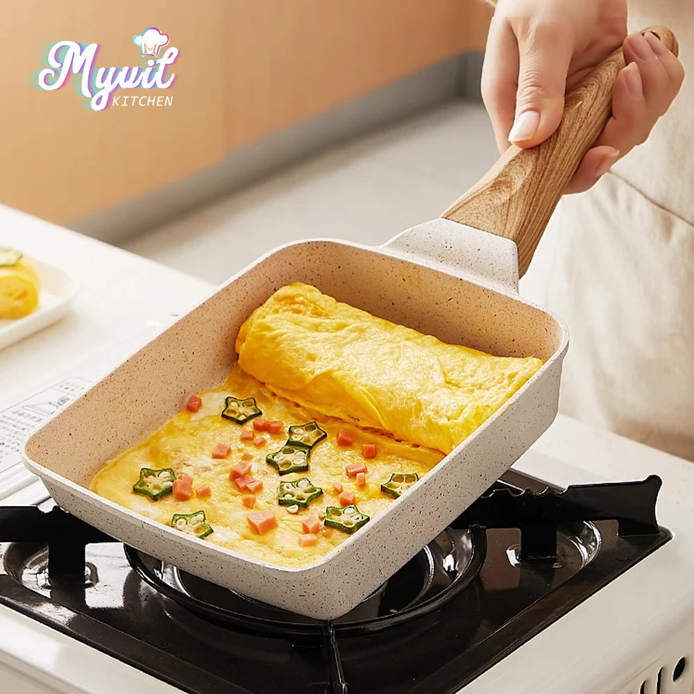 Sartén Omelet de Acero Inoxidable Antiadherente - Cookware Japonés