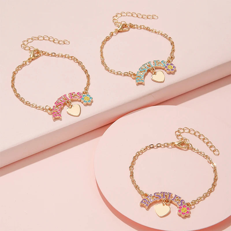 Set de 3 Pulseras Besties: Celebrando la Amistad Eterna 🌸