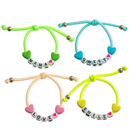 Set de Pulseras Brillo Neon con Mensajes de Amor y Amistad