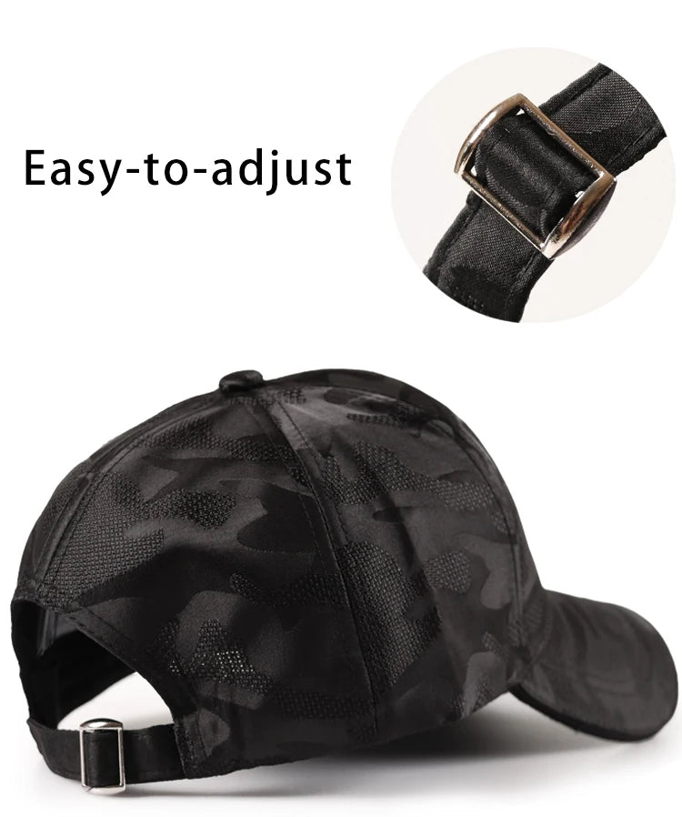 ¡Gorra de Béisbol Negra con Tótem y Camuflaje Militar! 🧢