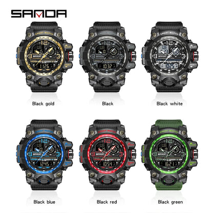 Reloj Cuádruple Display de SANDA G - Resistente y Funcional