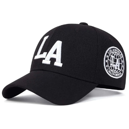 Gorra de Béisbol LA Bordada de Algodón: ¡Estilo y Protección Solar!