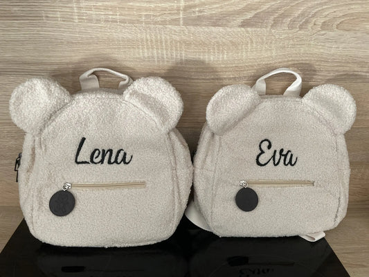 Personalized Embroidered Toddler Backpack Bag Lightweight Plush Bear Bag Kids Custom Name Backpack Gift for Boys Girls Ladies