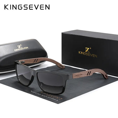 Gafas de Sol de Madera KINGSEVEN - Estilo y Protección UV400 🌲