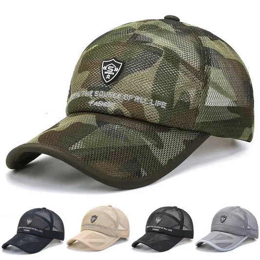 ¡Gorra de Béisbol de Verano en Camuflaje con Protección Solar y Letras Bordadas! 🧢