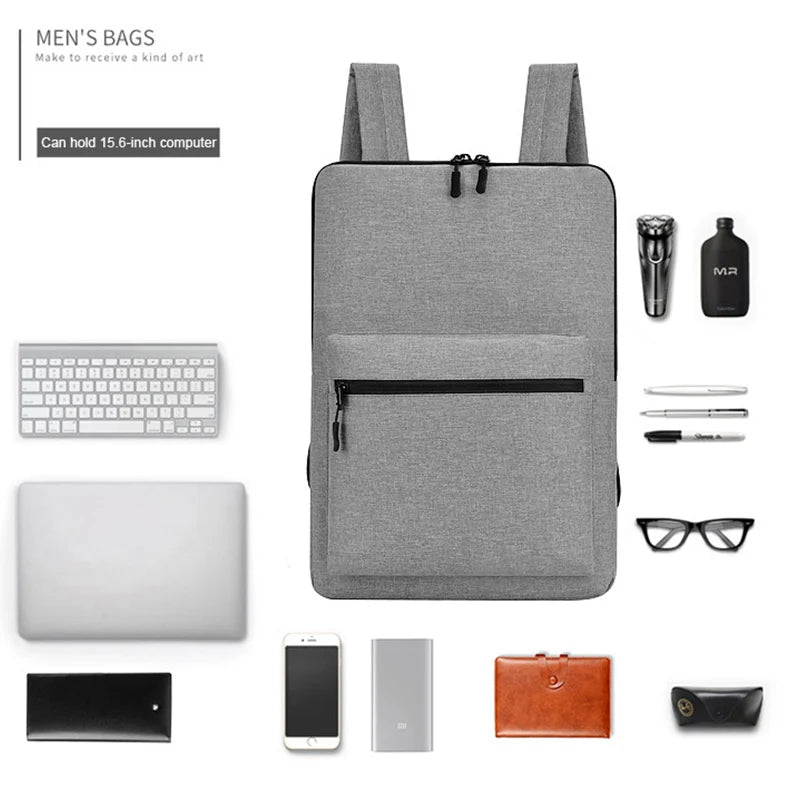 New Ultra-thin Laptop Backpack for 14" 15.6" Laptop Man Bag Multi-use Women Men Work Bag Waterproof Thin Computer Backbag