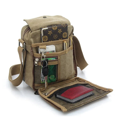 2024 High Quality Men Canvas Bag Casual Travel Men's Crossbody Bag Luxury Men Messenger Bags Outdoor multi-function travel bag