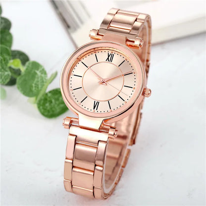 Reloj de Acero Inoxidable Rosa Dorado para Mujer por MOONBIFFY 🌟