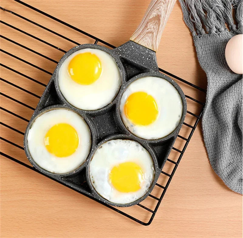 Sartén Premium para Omelettes de 4 Agujeros: Desayunos Gourmet sin Esfuerzo 🍳