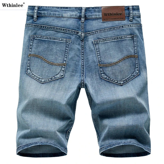 Shorts de Denim Clásicos para Hombre WTHINLEE: Estilo Elegante y Versátil 🌞