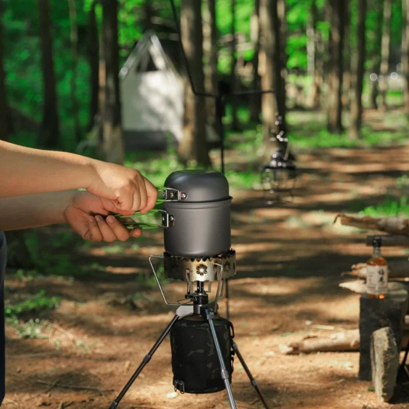 Set de Utensilios de Cocina Premium para Camping en Acero Inoxidable: ¡Cocina con Estilo en la Naturaleza! 🌲