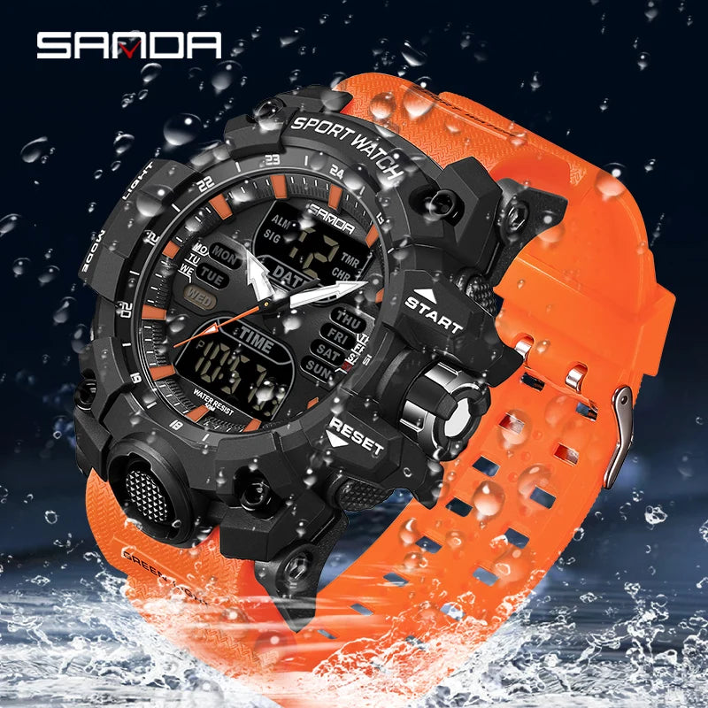 Reloj Deportivo SANDA G Style Step Nightlight Waterproof Sports 🌟