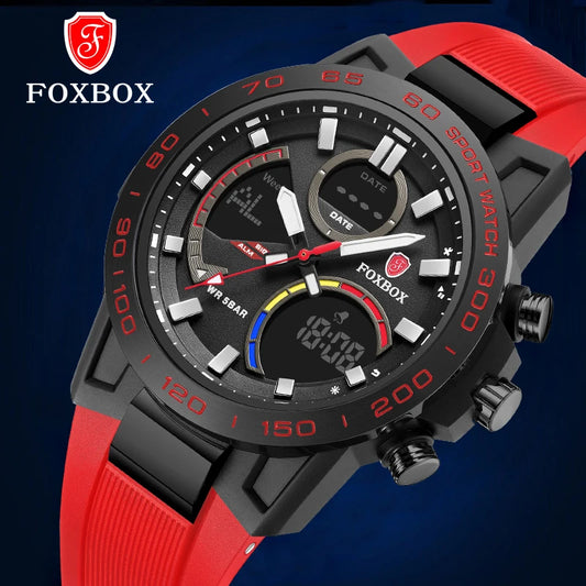 Reloj FOXBOX Luxury Dual Display: Elegancia Deportiva y Funcionalidad Superior 🌟