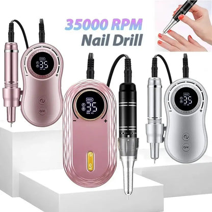 Set de Manicura Profesional Recargable 35000RPM - ¡Uñas Perfectas en Casa!