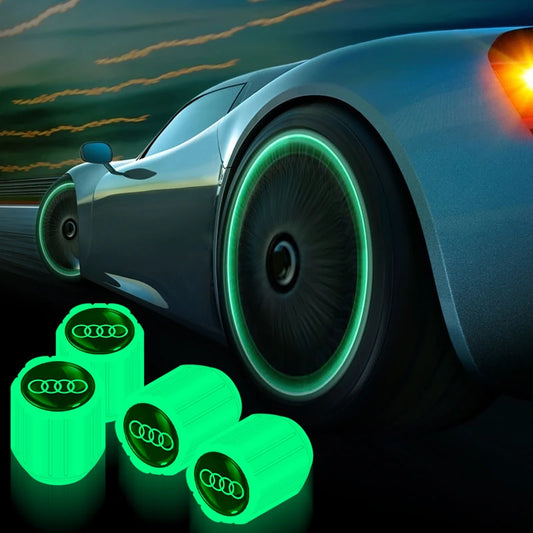 Tapones luminosos para válvulas de rueda de coche Audi Sline - Set de 4