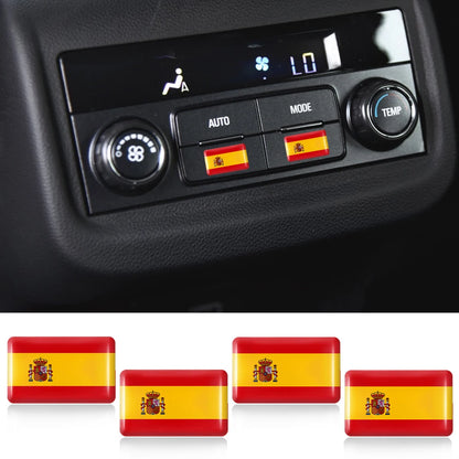 Pegatinas de Bandera de España de Epoxy para Coche 🇪🇸