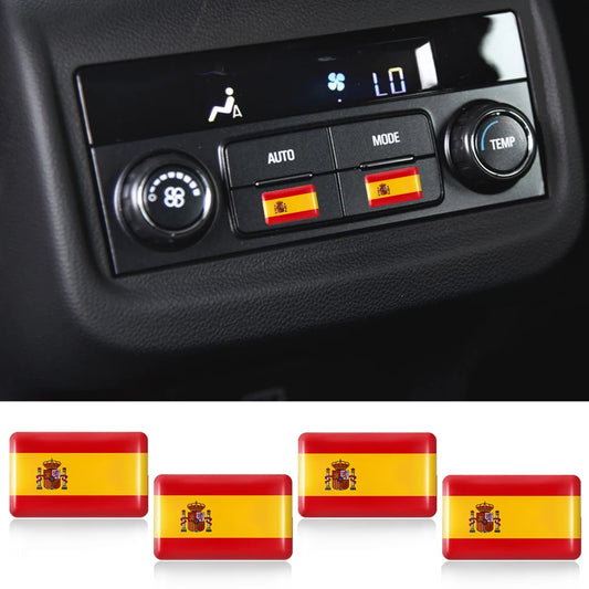 Pegatinas de Bandera de España de Epoxy para Coche 🇪🇸