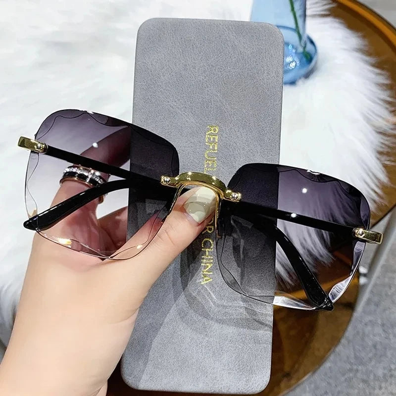 Gafas de Sol Sin Montura de Mujer 2023 🌟 ¡Deslumbra con Estilo! 🕶️