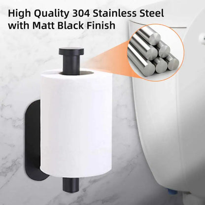 Self Adhesive Toilet Paper Towel Holder Stainless Steel Wall Mount No Punching Tissue Towel Roll Dispenser for Bathroom Kitchen