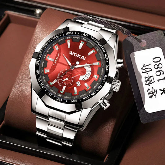 Reloj Deportivo Rojo WOKAI para Hombres con Estilo y Funcionalidad Impecables 🕒