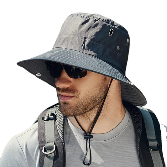 Gorro de Sol de Gran Ala para Hombre - Protección Solar y Estilo sin Igual