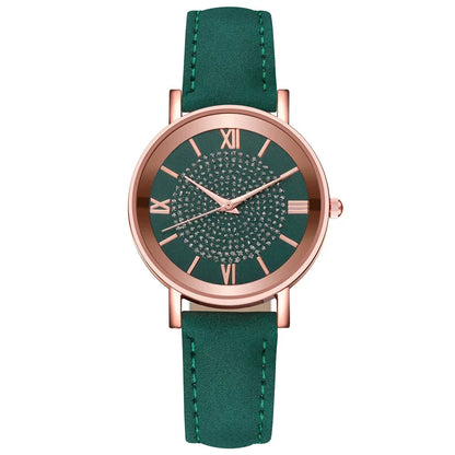 Reloj de Mujer de Cuero de Lujo con Números Romanos 🌟