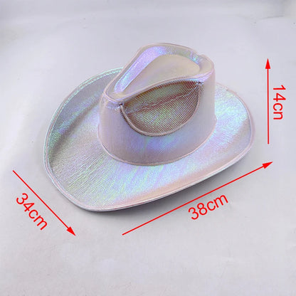 Gorro Vaquero Luminoso de GlowParty 🤠 ¡Destaca en la Oscuridad! 🌟