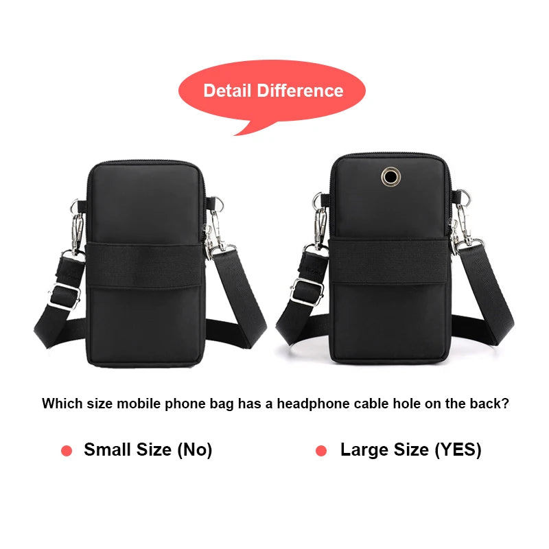 2024 Canvas Handbag Mobile Phone Bag Women's Messenger Bag All-match Mini Small Crossbody Bag Hanging Neck Coin Purse Bag