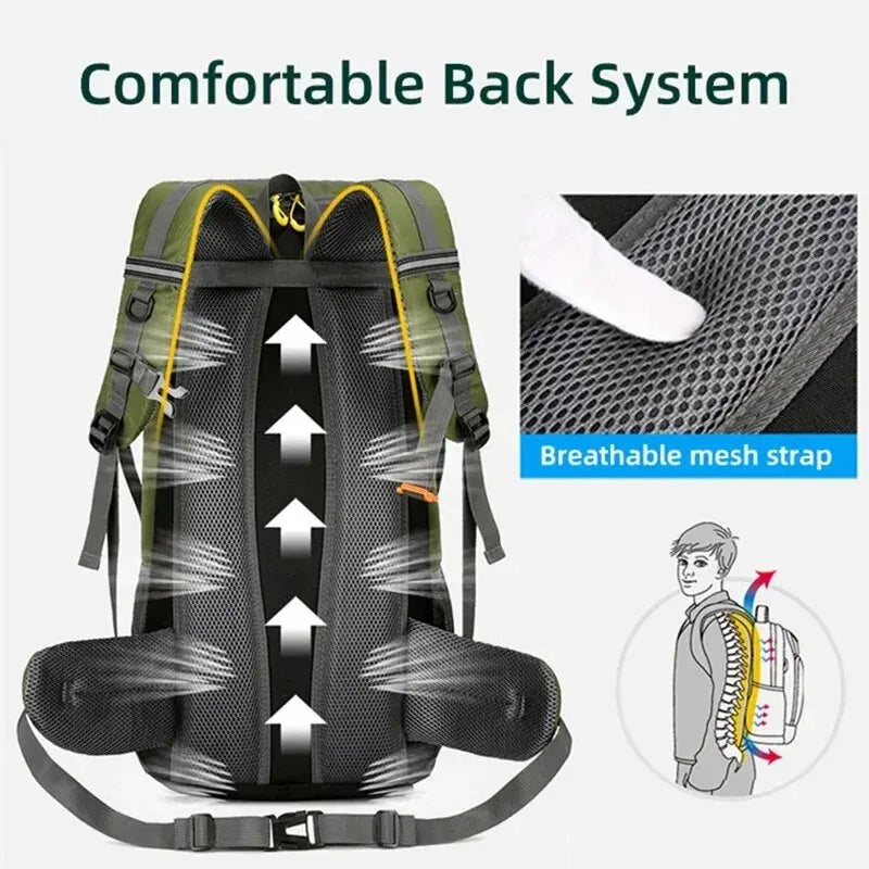 Mochila de Viaje WEIKANI 50L: Resistente, Impermeable y Cómoda