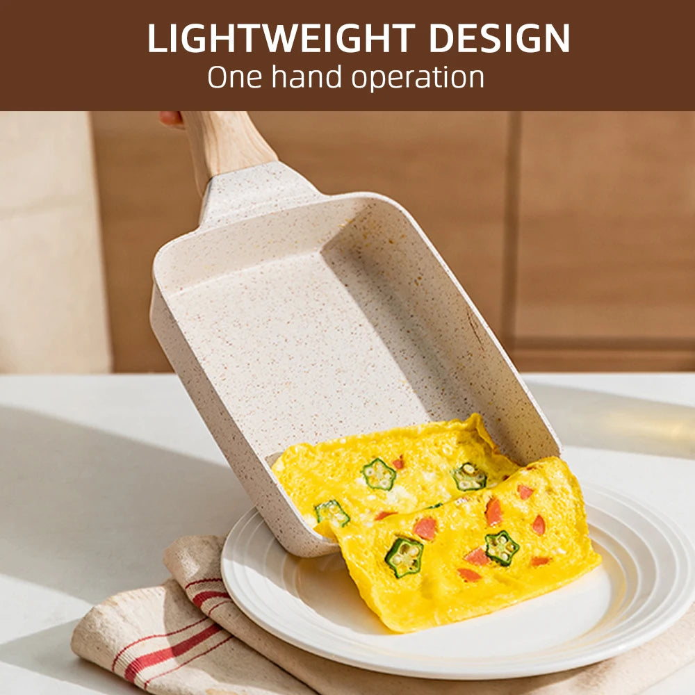 Sartén Omelet de Acero Inoxidable Antiadherente - Cookware Japonés