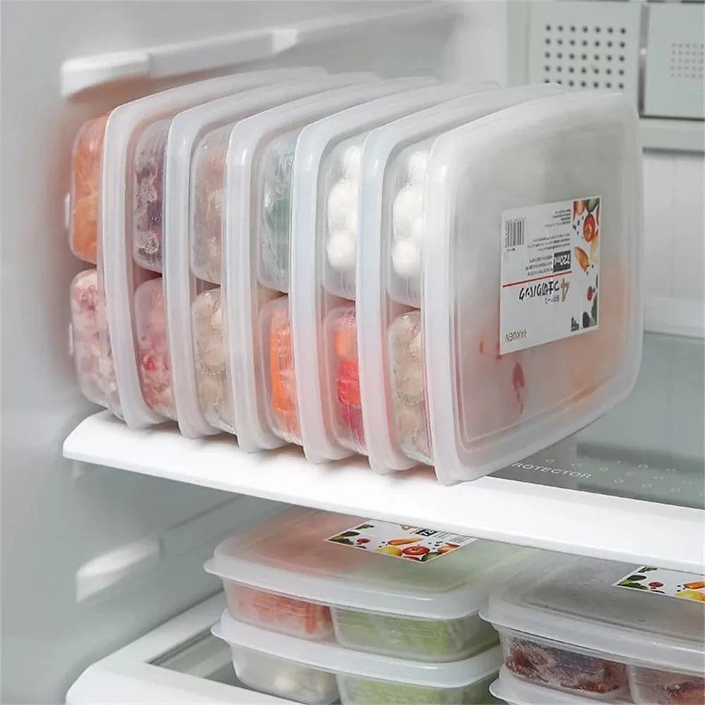 Organizador de Alimentos Premium con 4 Compartimentos Transparentes - ¡Orden y Elegancia en tu Cocina! 🌟