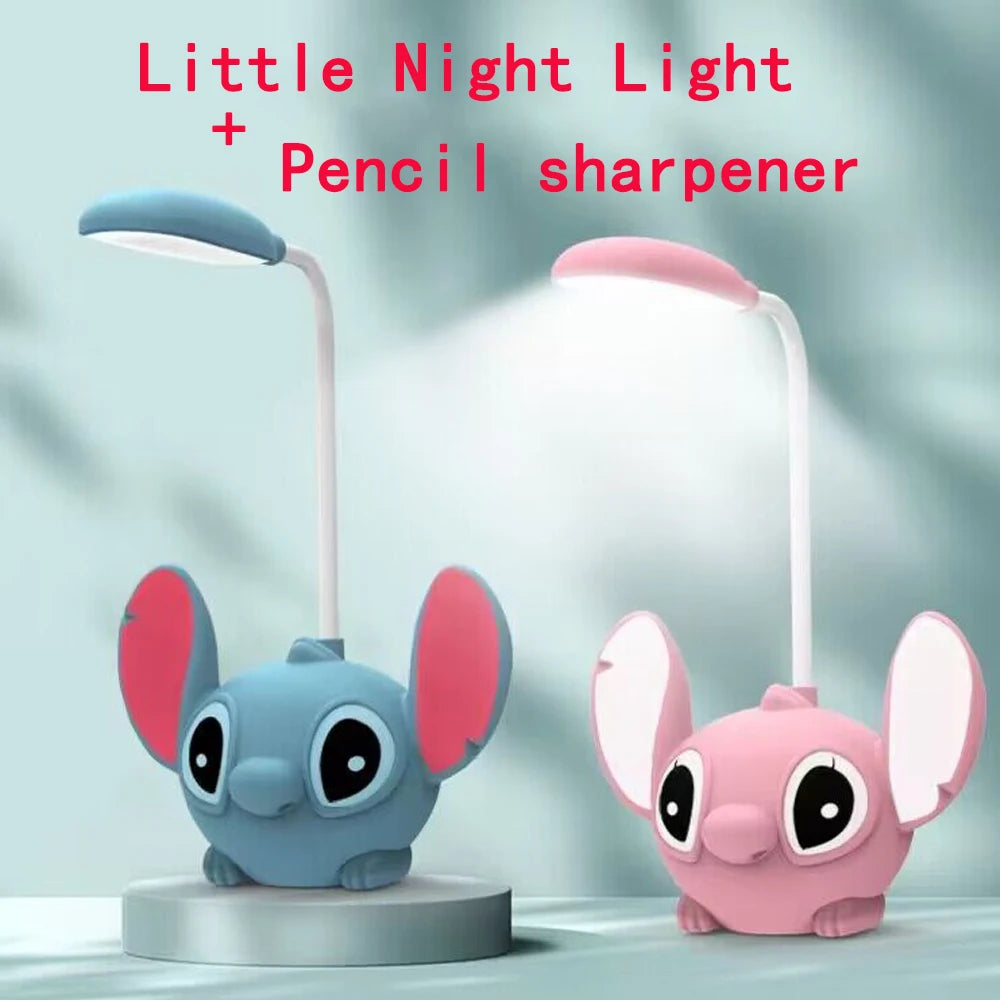 Lámpara de Escritorio LED Lilo & Stitch con Sacapuntas Integrado