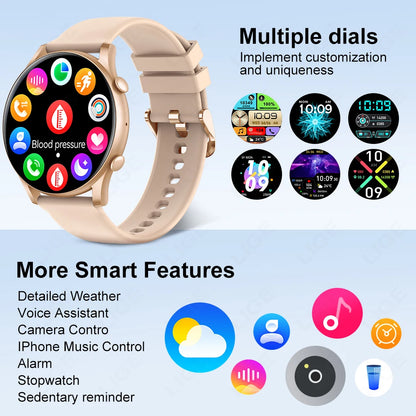 Smartwatch LIGE Mujer Bluetooth Deportivo Salud Resistente Agua Full Touch iOS Android