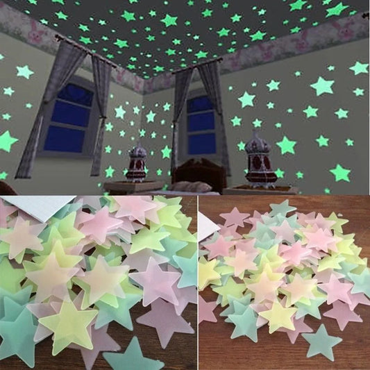 Pegatinas de Pared de Estrellas Fluorescentes: Decoración Mágica para Niños🌟