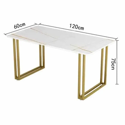 Mesa de Comedor Dutrieux con Patas Doradas - Envío Rápido y Estilo Sofisticado