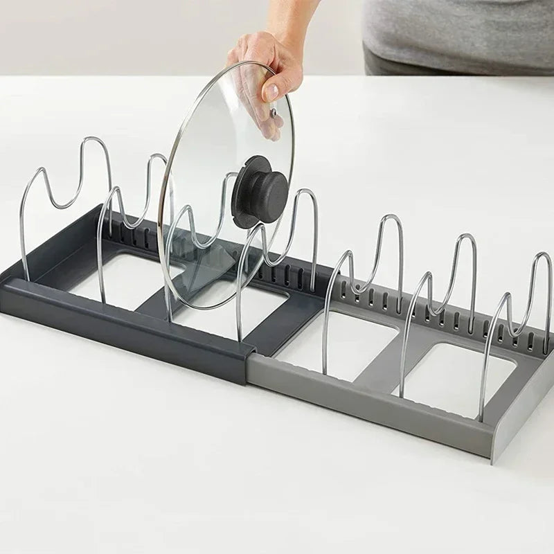 Organizador de Armarios de Cocina: Estante de Acero Inoxidable Expandible - KAURIJIA