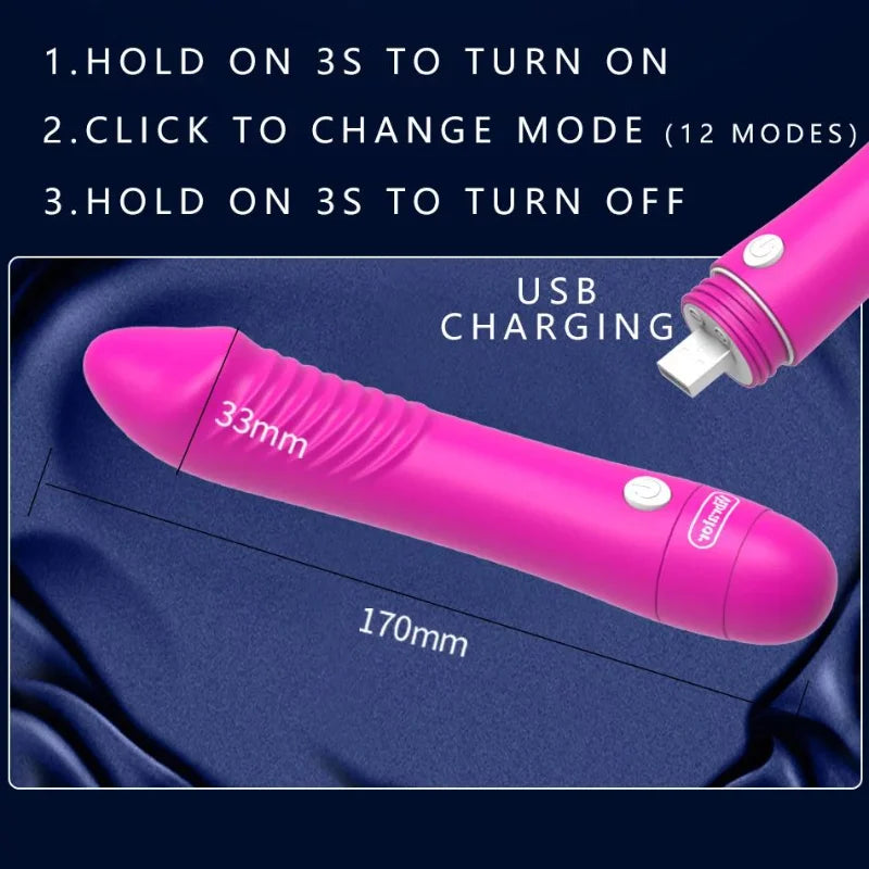 Vibrador Realista USB AV Stick Recargable ZHDJSN