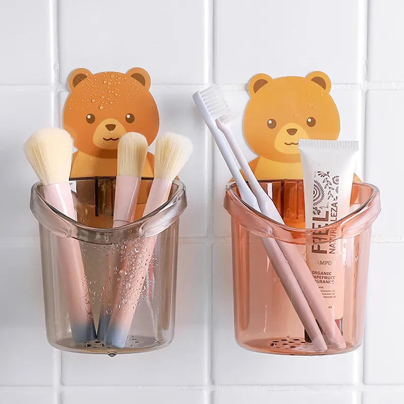 Organizador de Baño Oso de Peluche 3PC: Sin Taladros 🐻