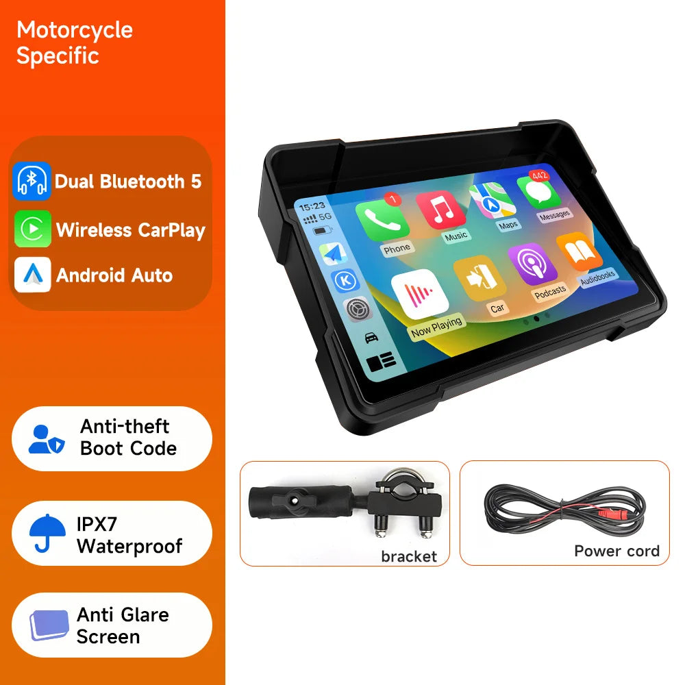 Pantalla GPS LCD de 5 pulgadas con Wireless Apple CarPlay y Android Auto