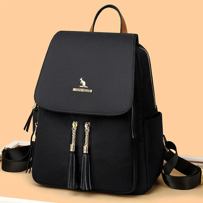 Solid Chains Tassel Zipper Hasp High Capacity Oxford Backpacks 2024 Fashion Hot Sale Ladies Bag Mochila Mujer Bolsos De Señora