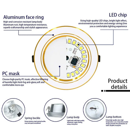 Lote de 10 Downlights LED de LARZI con varias potencias - ¡Transforma tu espacio con estilo!