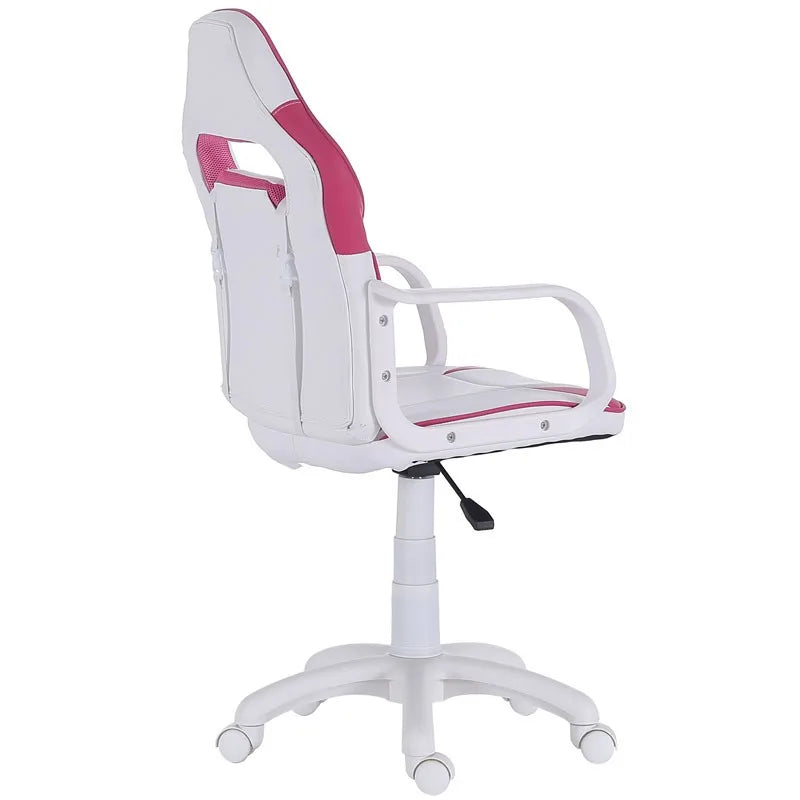 XTR X10 white and pink sports setup gamer chair adjustable height + lumbar cushion 101-109x60x57 cm