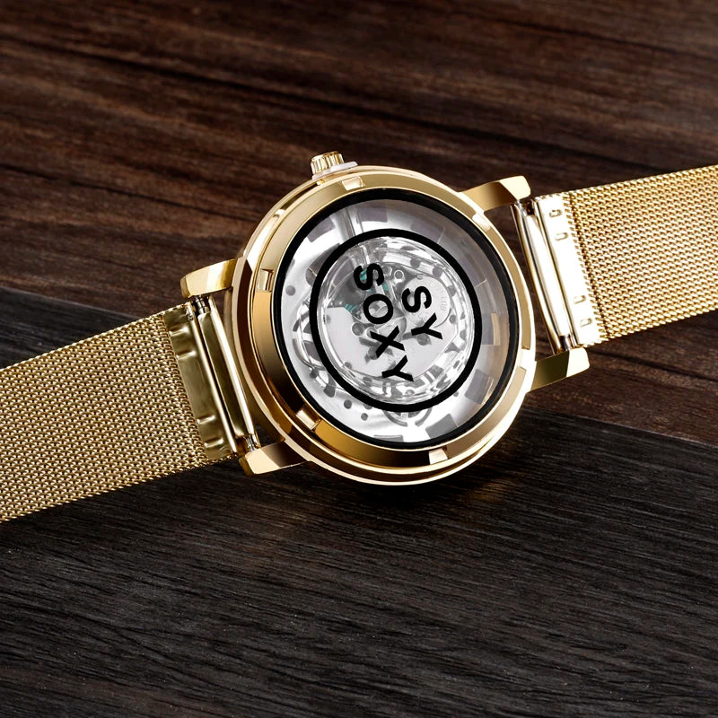 Reloj Skeleton de Oro de Lujo para Parejas - MOONBIFFY