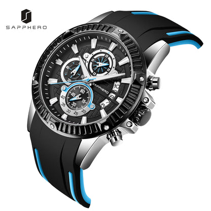 Reloj de Cuarzo SAPPHERO Hombre: Resistente al Agua y Luminoso 🕒